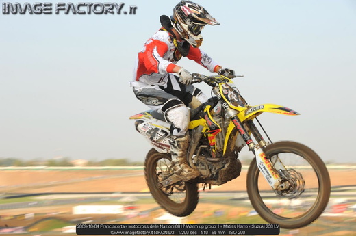 2009-10-04 Franciacorta - Motocross delle Nazioni 0617 Warm up group 1 - Matiss Karro - Suzuki 250 LV